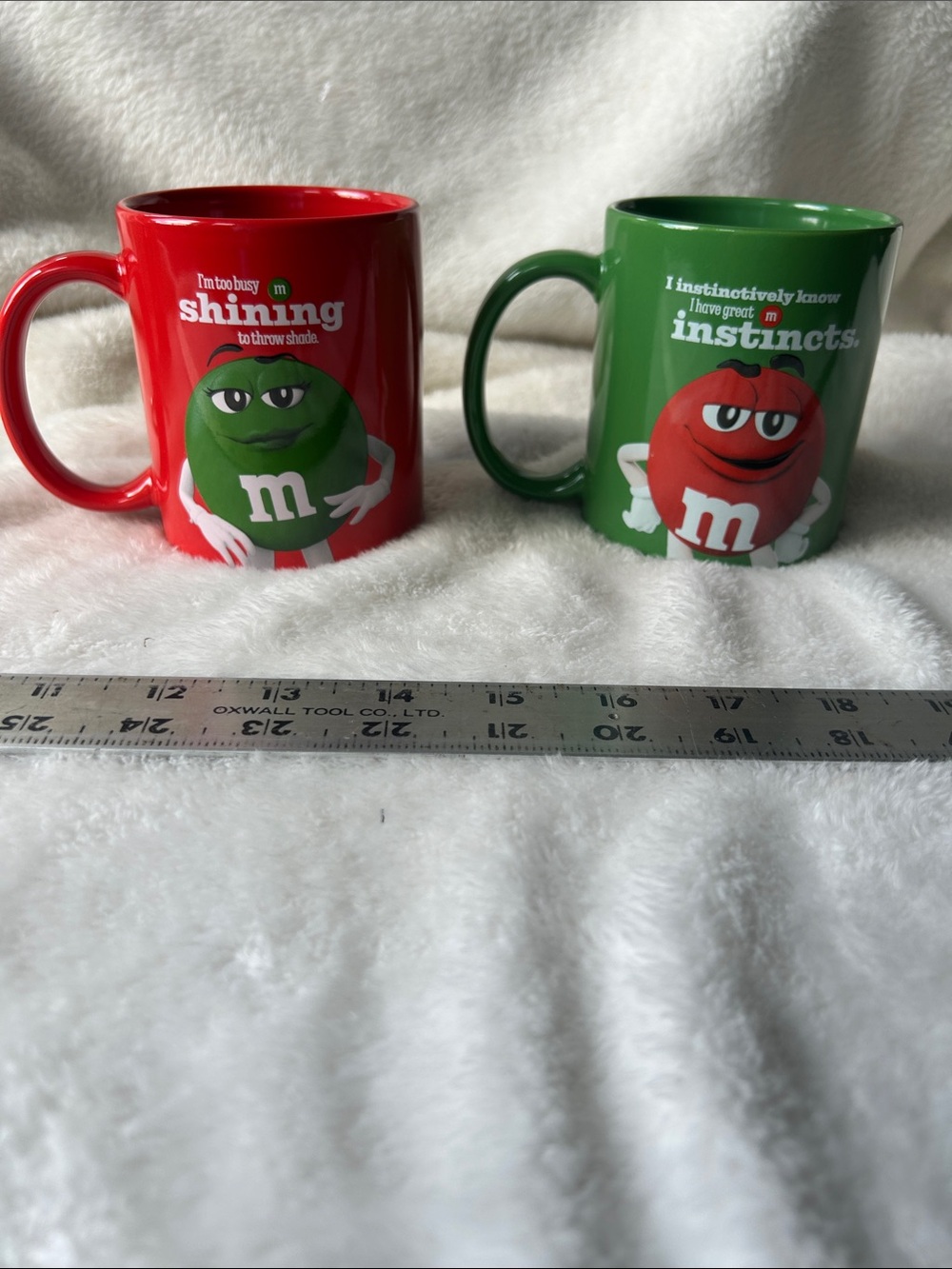 M&M's Ceramic Coffee Mug - Red and Green